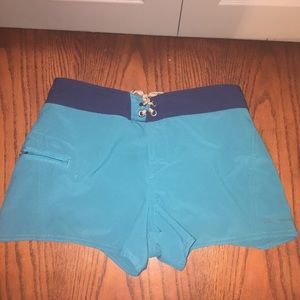 Blue swim shorts